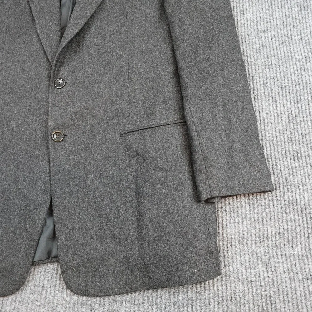 Armani Collezioni Blazer Mens 42 Gray Wool Cashmere Made In Italy Sport Coat